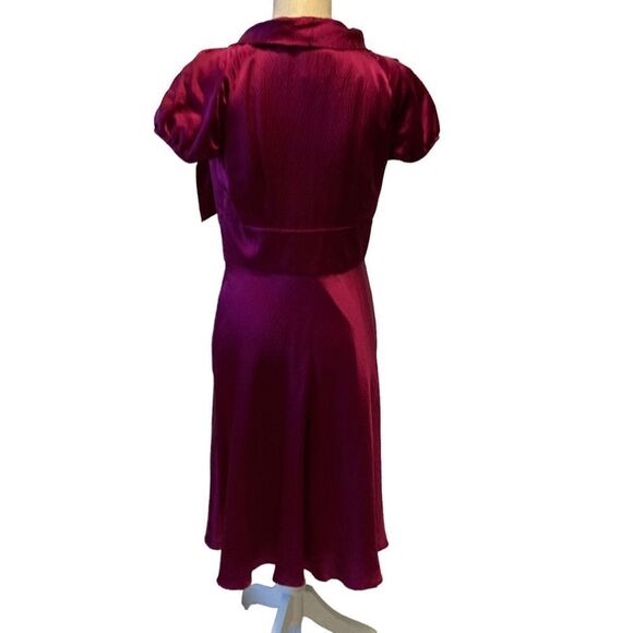 Vintage Midi Dress in Rich Burgundy - Picture 6 of 7
